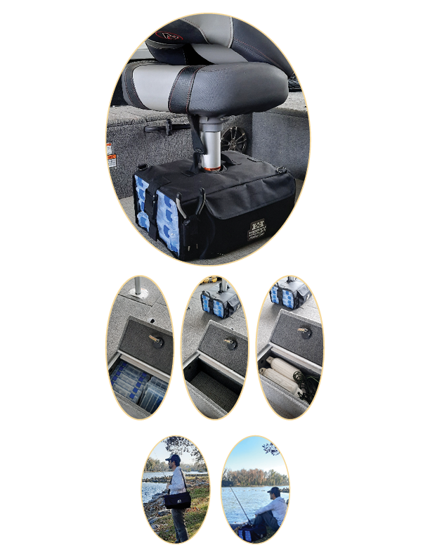 The Gear Box--Go anywhere Pedestal mount tackle storage solution. Size  Medium.